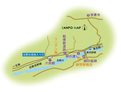 近鉄吉野線 六田駅 周辺マップ