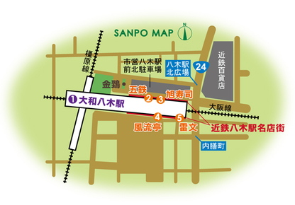 近鉄橿原線／南大阪線 大和八木駅 周辺マップ