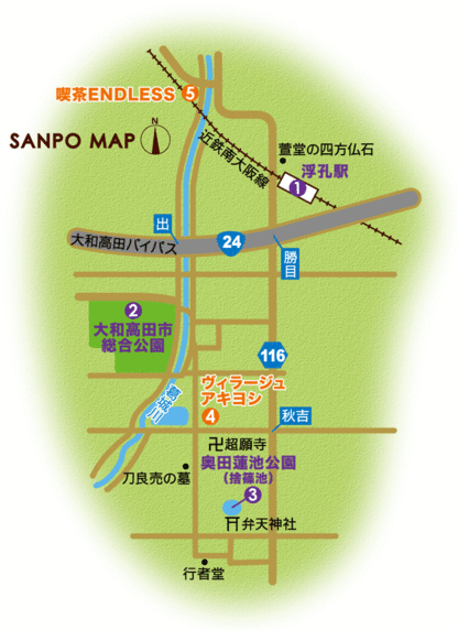 近鉄南大阪線 浮孔駅 周辺マップ