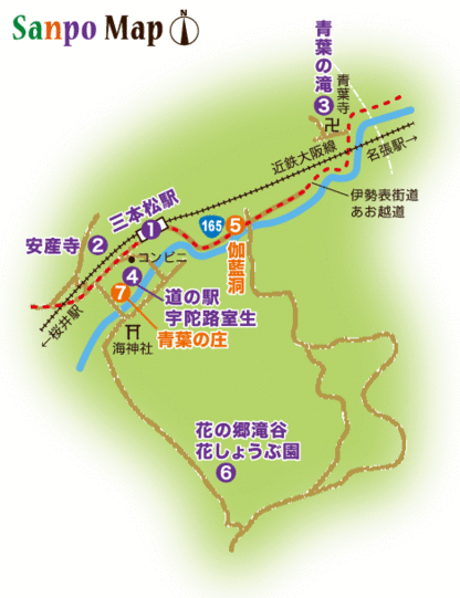 近鉄大阪線 三本松駅 周辺マップ