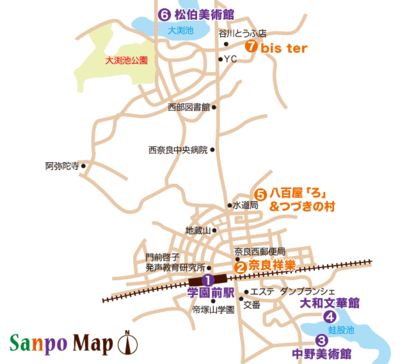近鉄奈良線 学園前駅 周辺マップ